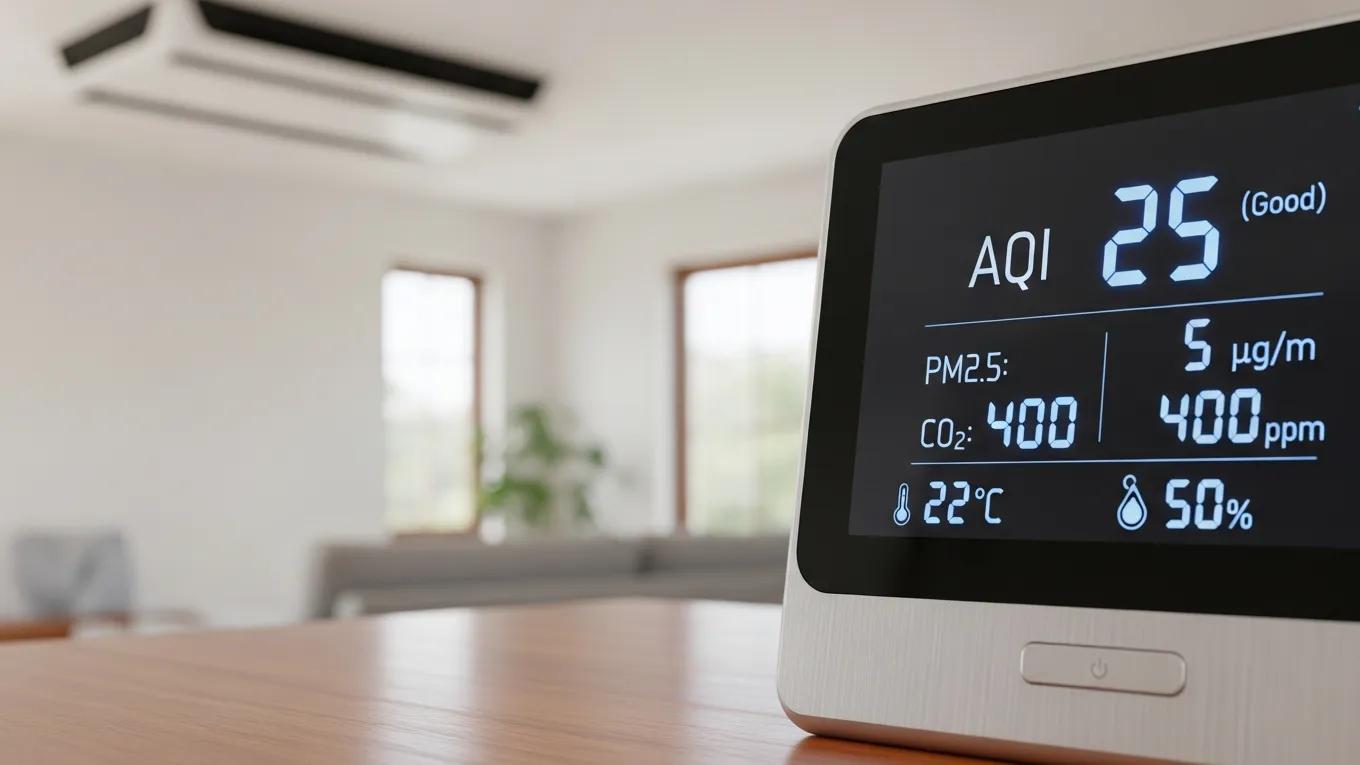 Breathe Easy with Professional Air Duct Cleaning Services Air quality monitoring showing improvement after duct cleaning